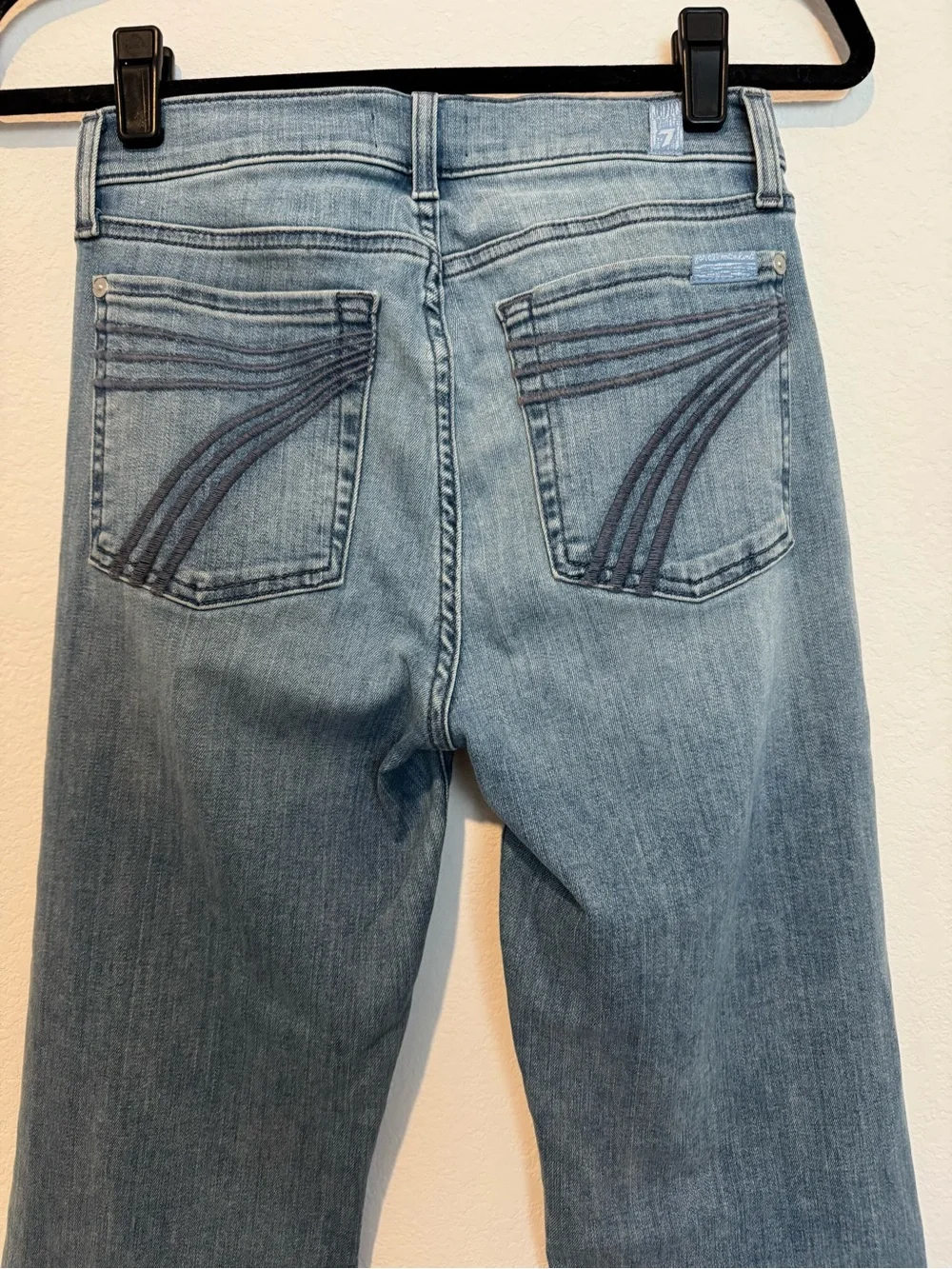 Seven for all Mankind Dojo Wide Leg High Rise Denim Jeans - Picture 7 of 13